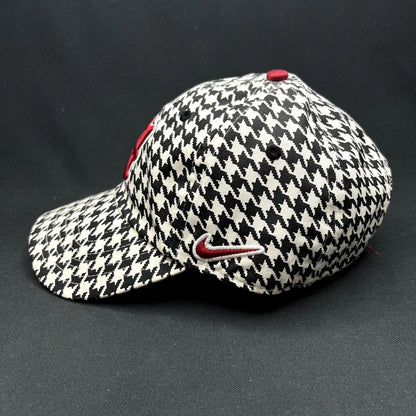 Vintage Alabama Crimson Tide Nike Houndstooth Strapback Hat NCAA