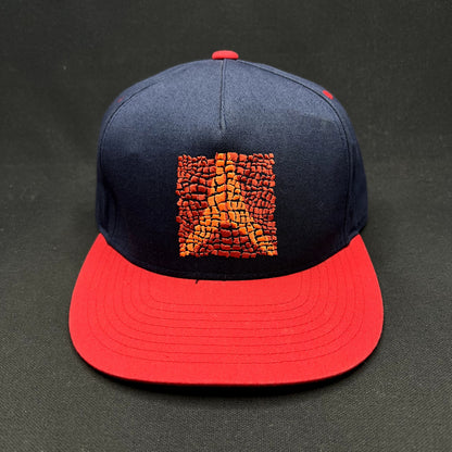 Atomic Skis Eiffel Tower Mosaic Snapback Hat Yupoong Classics Navy Red Ski