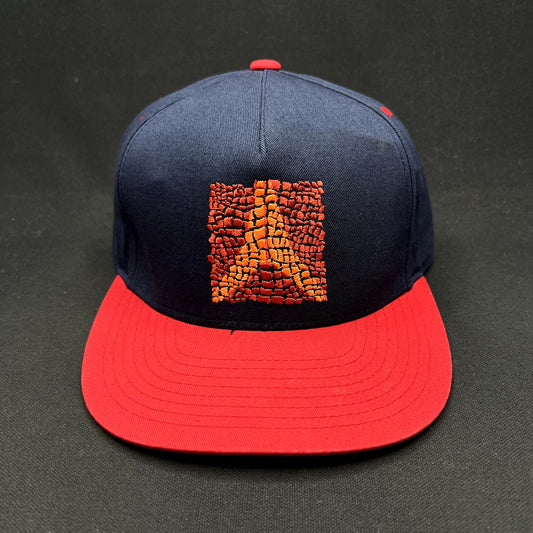 Atomic Skis Eiffel Tower Mosaic Snapback Hat Yupoong Classics Navy Red Ski