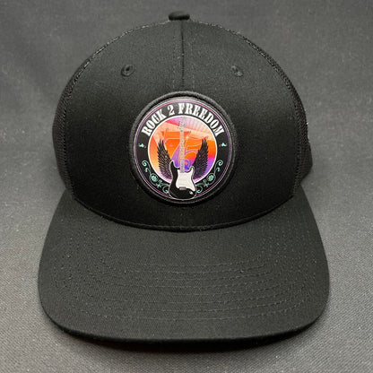 In-N-Out Burger Rock 2 Freedom Trucker Hat Black Snapback