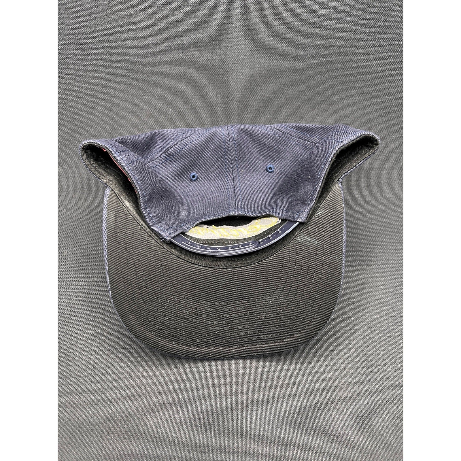 Vintage “Central Skid Row” Denim Snapback Hat 1990s OTTO Cap Yellow Script Logo