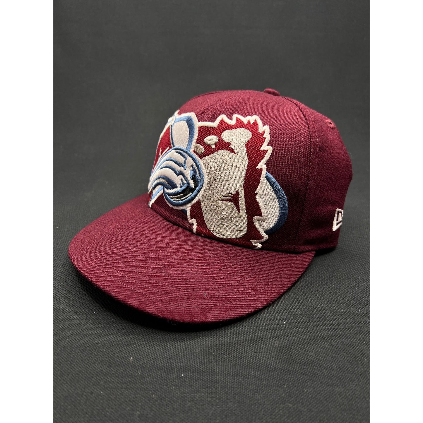 Vintage Colorado Avalanche Oversized Logo New Era 59FIFTY Fitted Hat Size 7 1/4