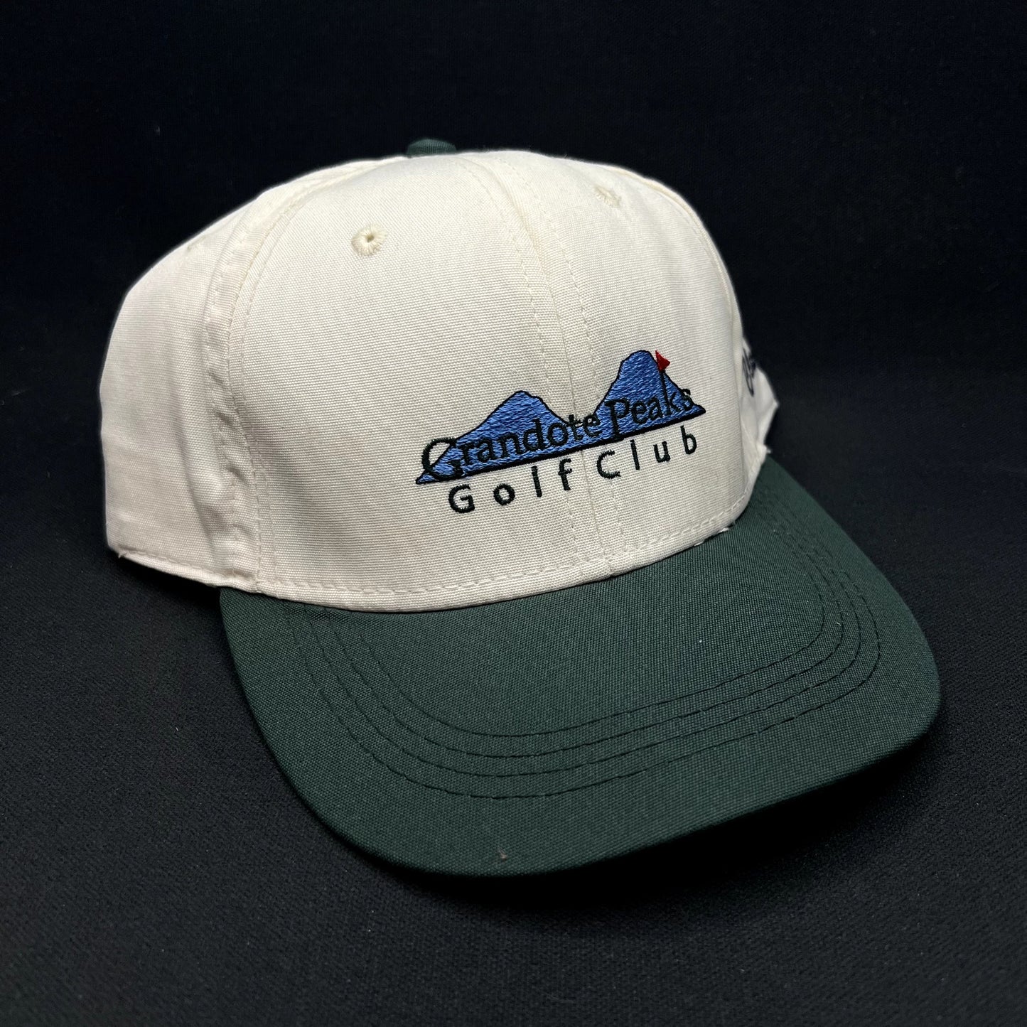 Vintage Grandote Peaks Golf Club PEDCO Classic Strapback Hat Made USA Imperial