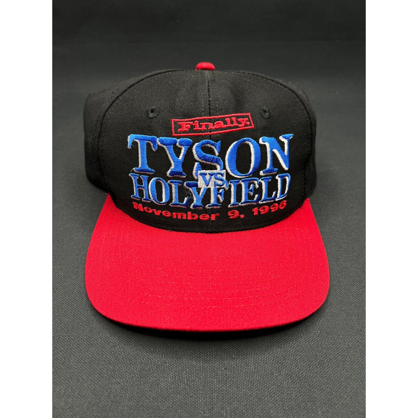 Vintage 1996 Tyson vs Holyfield Finally Hat MGM Grand Fight Snapback Made In USA