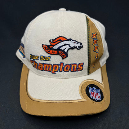 Vintage Denver Broncos Super Bowl XXXII Champions Snapback Hat 98 Logo Athletic