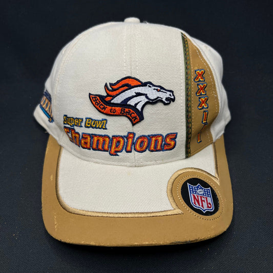 Vintage Denver Broncos Super Bowl XXXII Champions Snapback Hat 98 Logo Athletic
