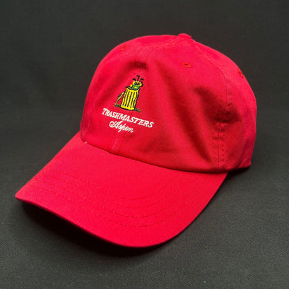Trashmasters Aspen Golf Strapback Hat Red Vintage Style Promo Cap