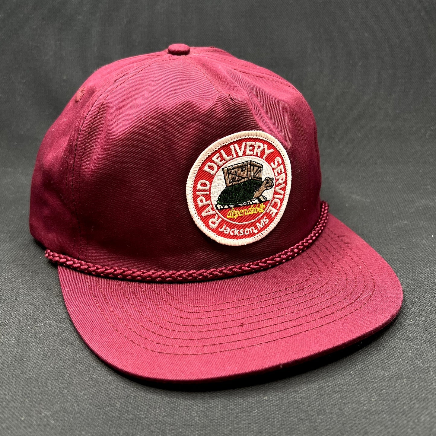 Vintage Rapid Delivery Service Jackson MS Rope Snapback Trucker Hat