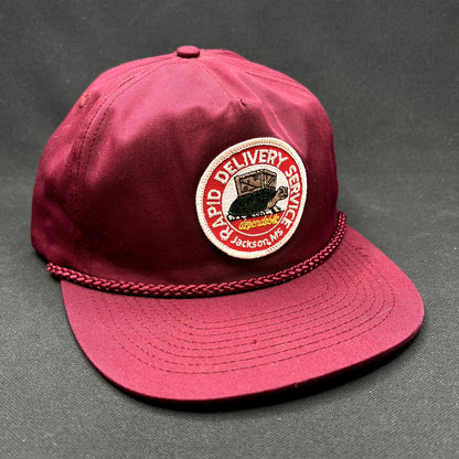 Vintage Rapid Delivery Service Jackson MS Rope Snapback Trucker Hat