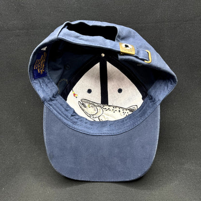 Vintage Alaska Rainbow Trout Fishing Strapback Hat Arctic Circle Enterprises Embroidered