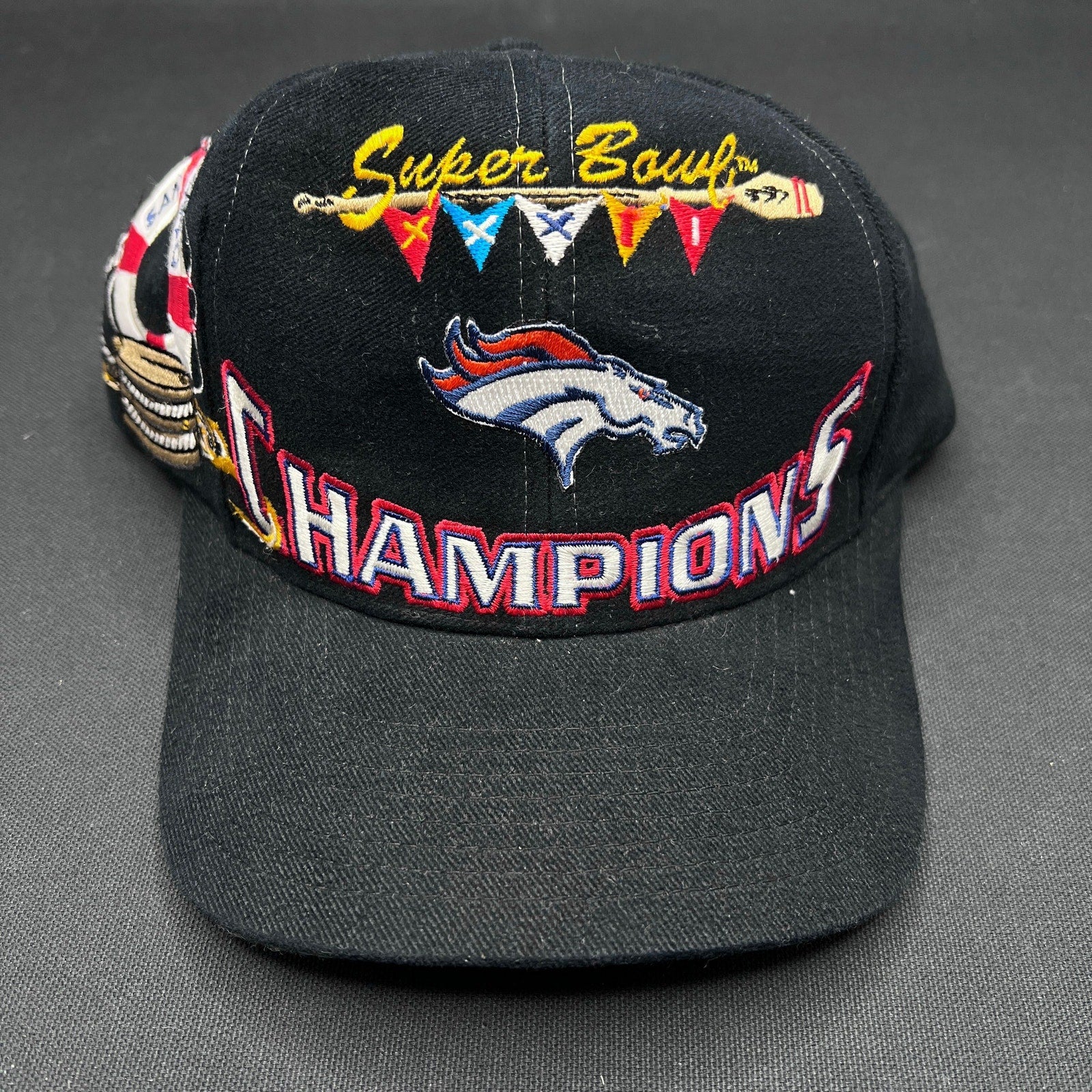 Vintage 1998 Broncos Super Bowl XXXII Champions Hat Logo Athletic ROC