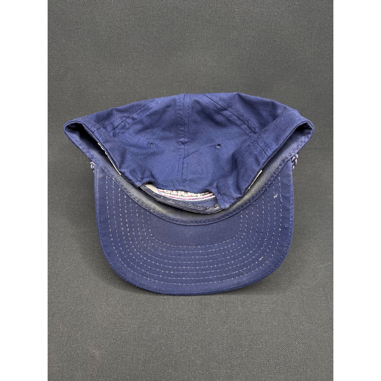 Vintage 80s ABC Sports Rope Snapback Hat Navy Blue AJD Made Korea