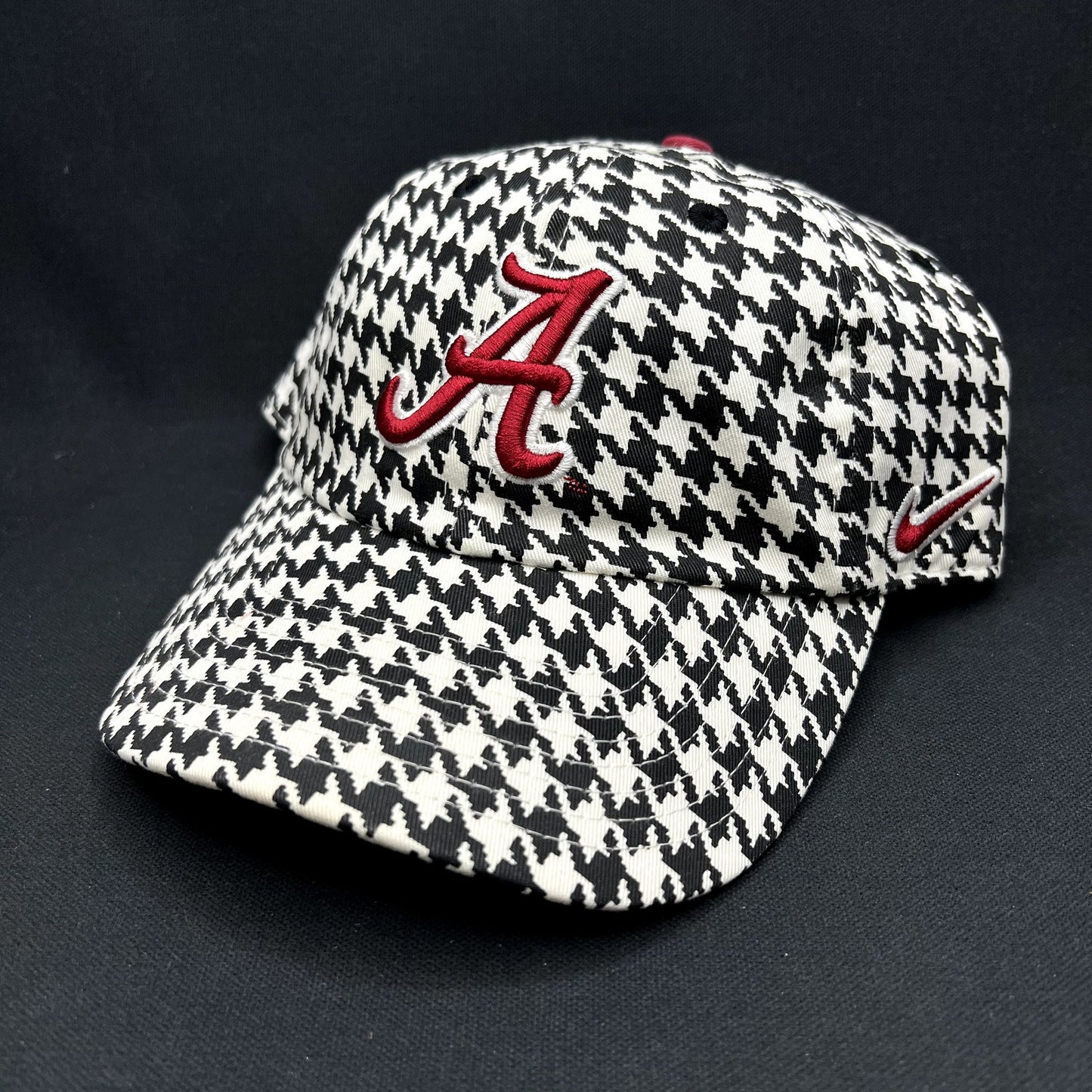 Vintage Alabama Crimson Tide Nike Houndstooth Strapback Hat NCAA