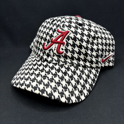 Vintage Alabama Crimson Tide Nike Houndstooth Strapback Hat NCAA