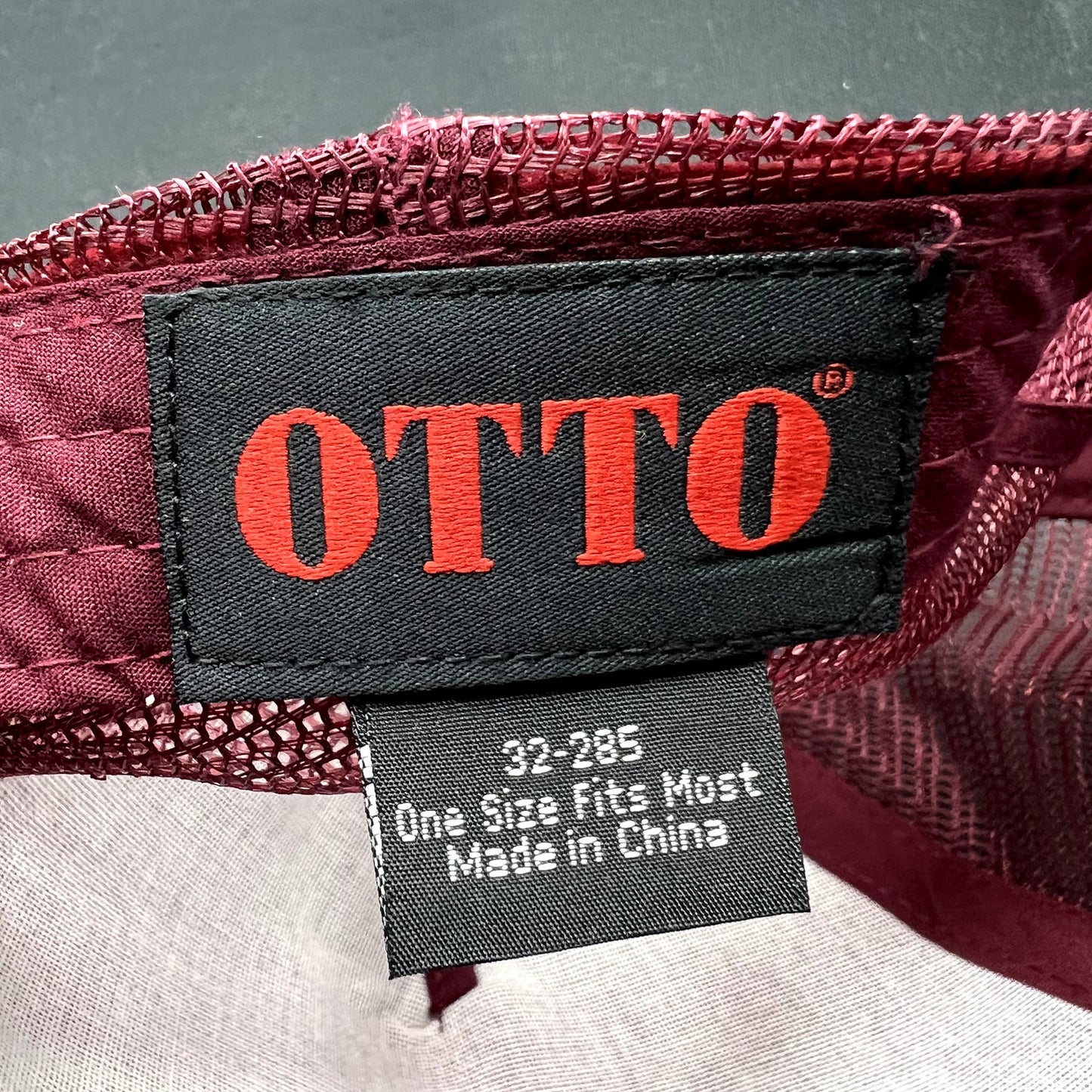 Fishing With Dynamite FWD Otto Snapback Trucker Hat Burgundy Mesh Cap
