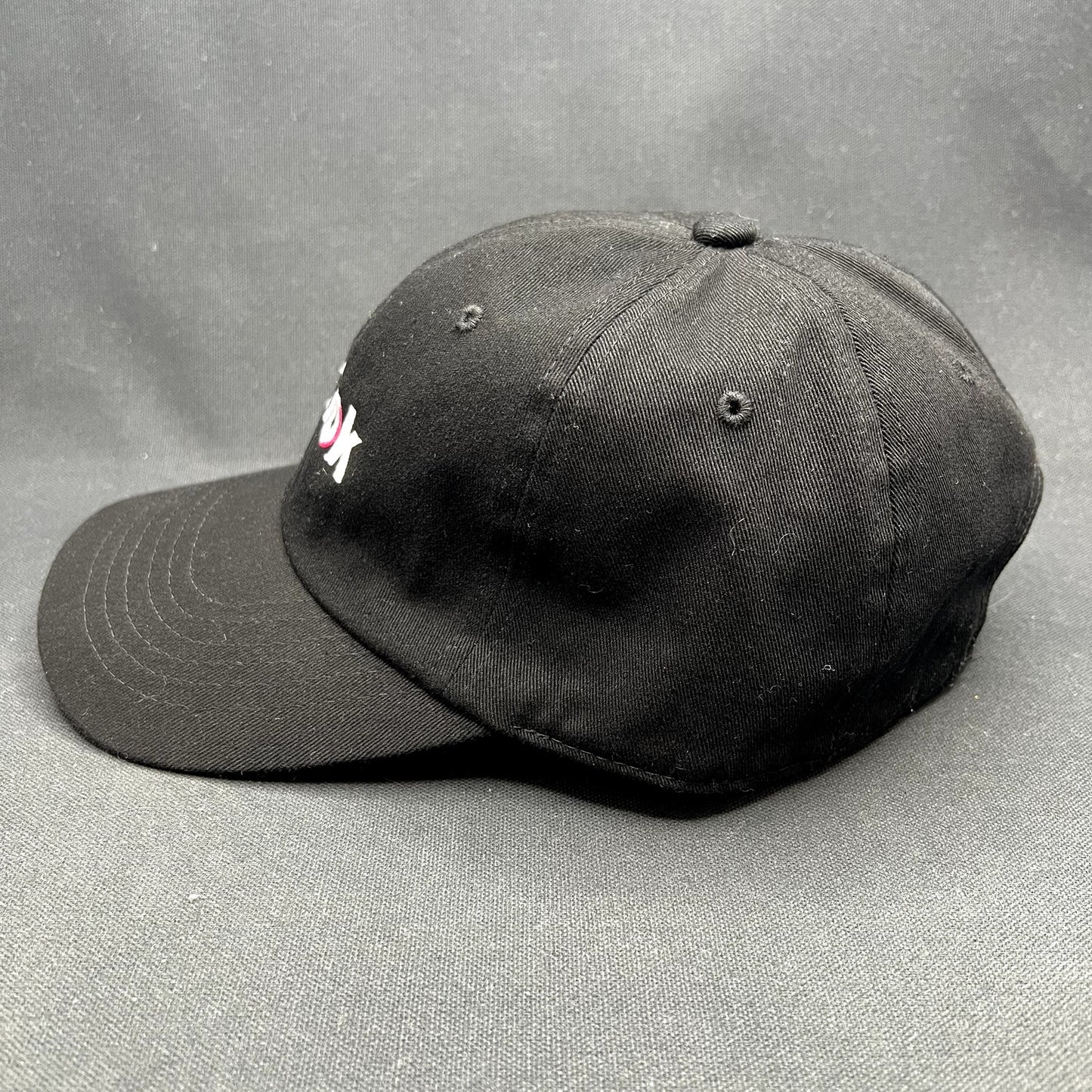 TikTok Logo Black Strapback Hat Social Media Promo Dad Cap