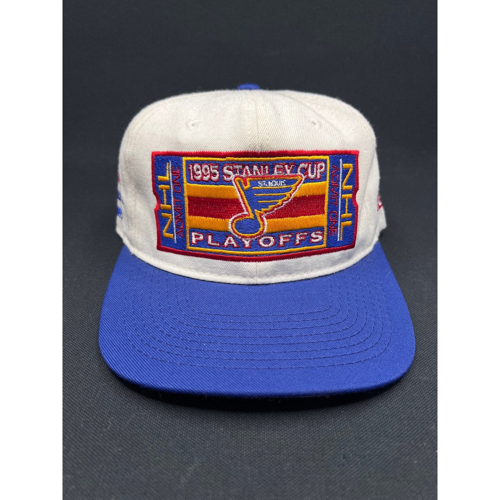 Extremely Rare 1995 St. Louis Blues Stanley Cup Playoffs “Admit One Ticket” Hat