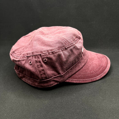 Vintage Maui Hawaii Military Cadet Cap Purple Cotton Strapback Hibiscus Hat