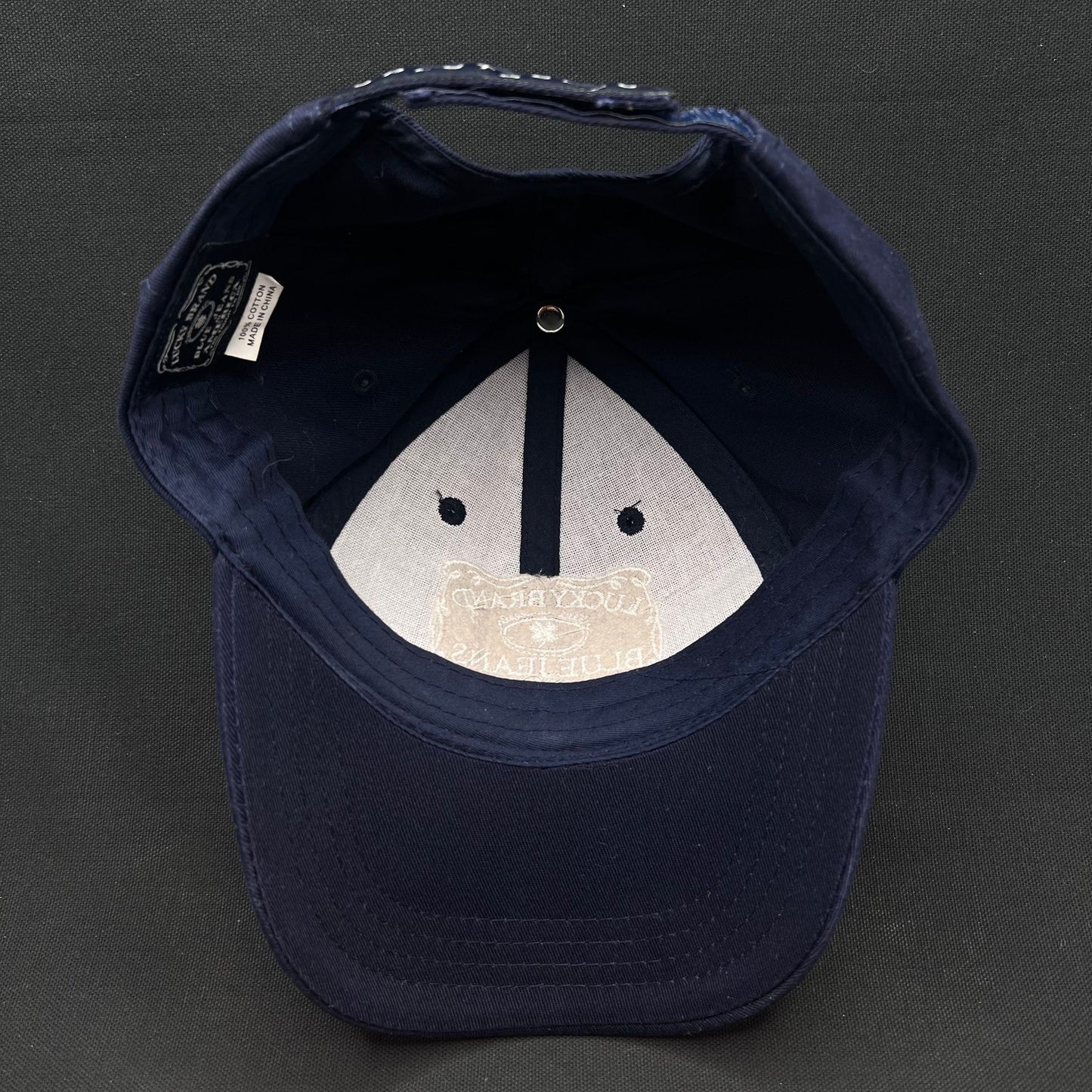 Lucky Brand Blue Jeans America Snapback Hat Navy Cap