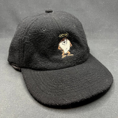 Vintage 1995 Taz Tasmanian Devil Wool Ear Flap Snapback Winter Hat