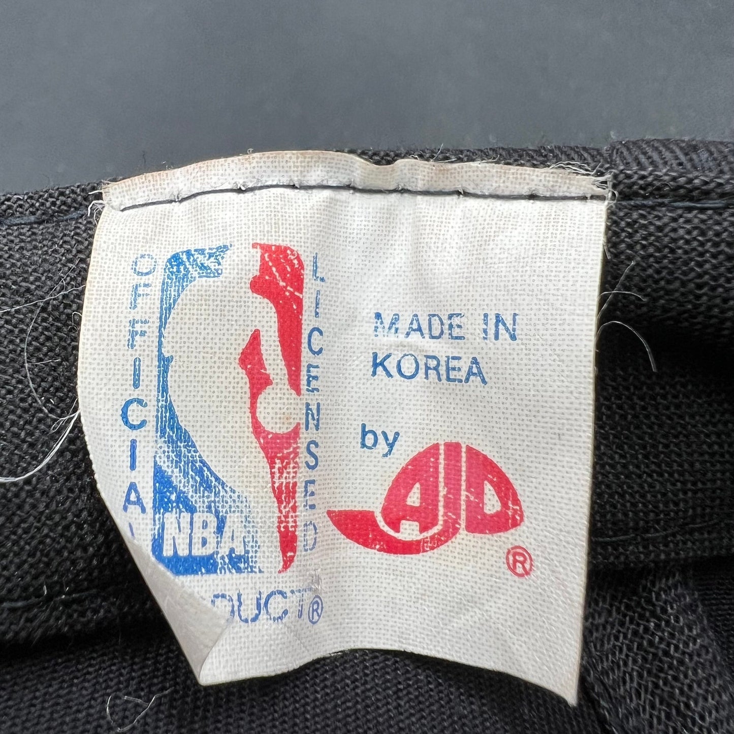 Vintage Chicago Bulls AJD Snapback Hat NBA Korea Black Red Script