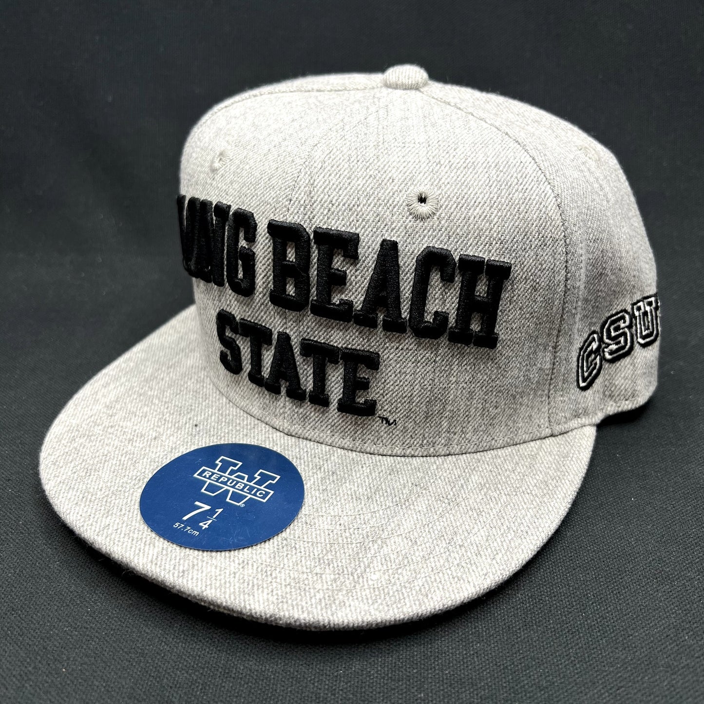 NWT Long Beach State 49ers Fitted Hat 7 1/4 Gray W Republic Cap