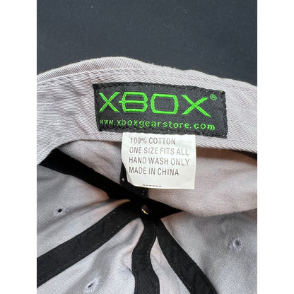 Vintage Xbox 360 Promo Hat Official Microsoft Strapback Gray Dad Cap Black Brim