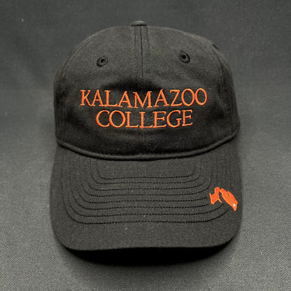 Kalamazoo College Black Orange Strapback Hat Gear Adjustable Dad Cap