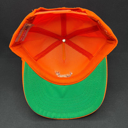 Vintage Winchester Hunting Snapback Hat Blaze Orange Deer Logo