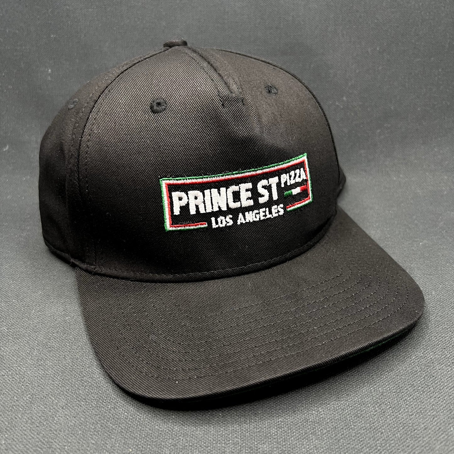 Prince St Pizza Los Angeles Snapback Hat Cobra Cap Black
