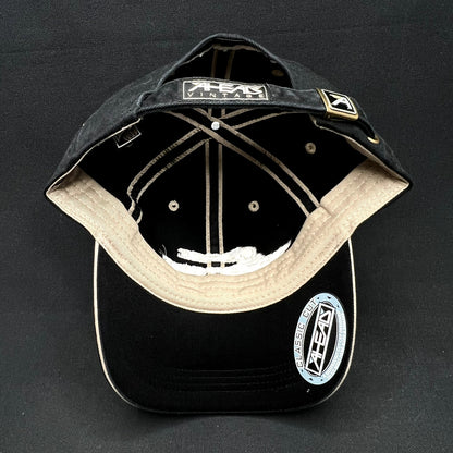 Retro Carte Blanche Napa Valley Strapback Hat Black AHEAD Vintage