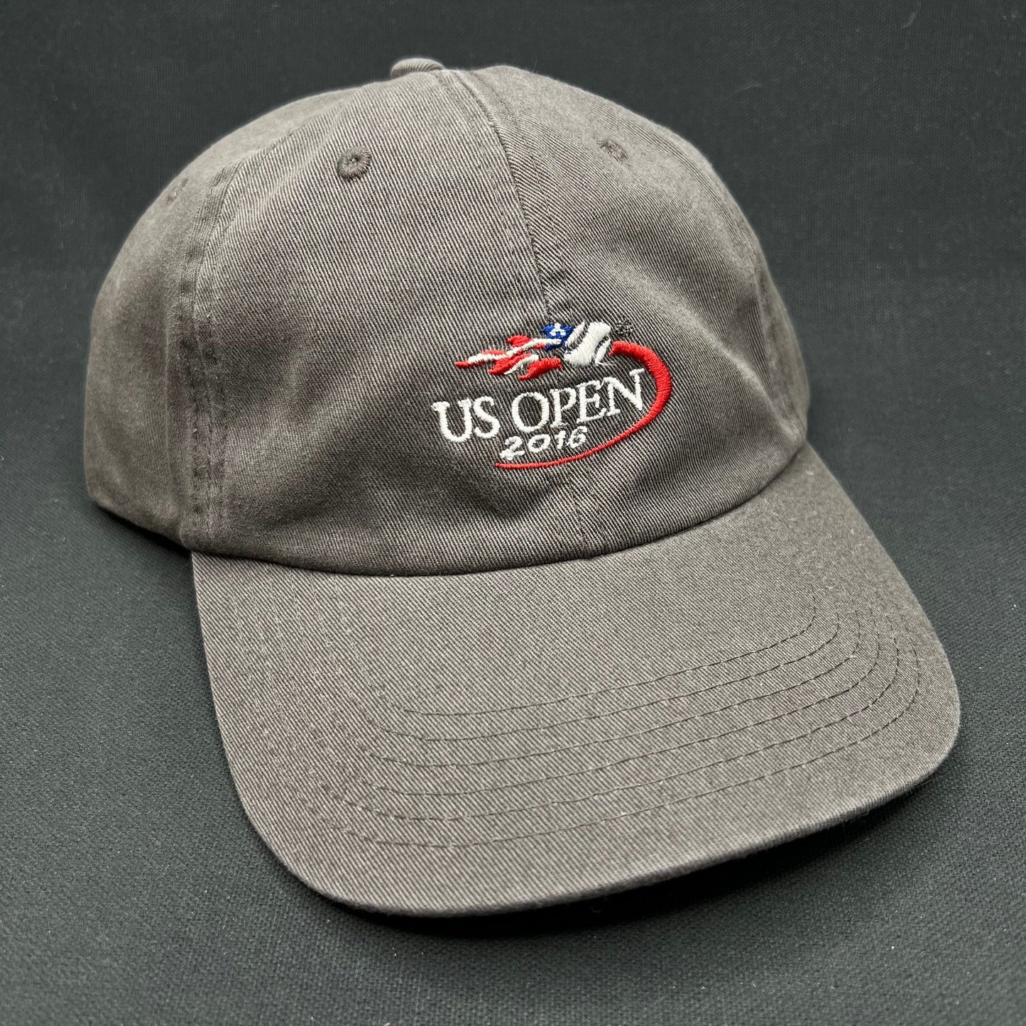 2004 US Open Strapback Hat Member Logo Golf Cap Brown Adjustable
