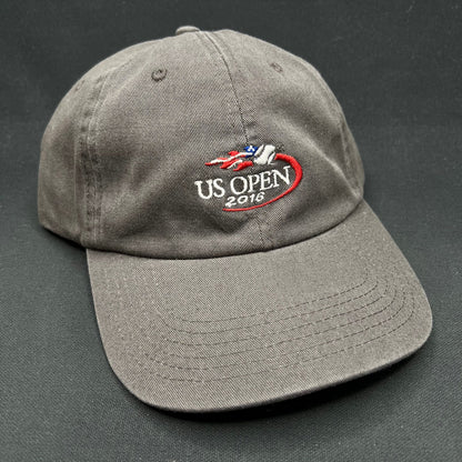 2004 US Open Strapback Hat Member Logo Golf Cap Brown Adjustable