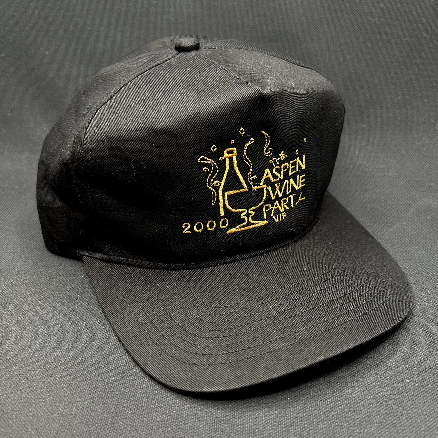 Vintage 2000 Aspen Wine Party VIP Millennium Strapback Hat Y2K