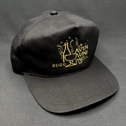 Vintage 2000 Aspen Wine Party VIP Millennium Strapback Hat Y2K