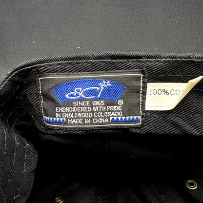 Vintage 1990s Moots Mountain Bikes Strapback Hat SCI Black Cycling MTB Cap