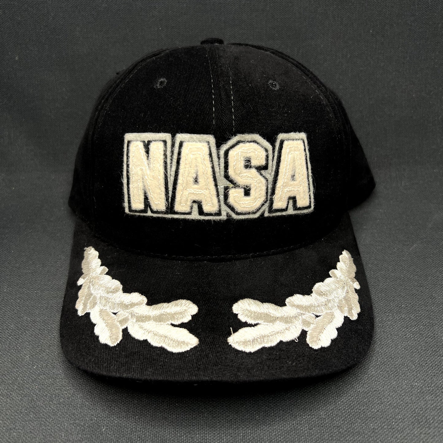 Vintage NASA American Needle Strapback Hat Black Embroidered Logo Cap