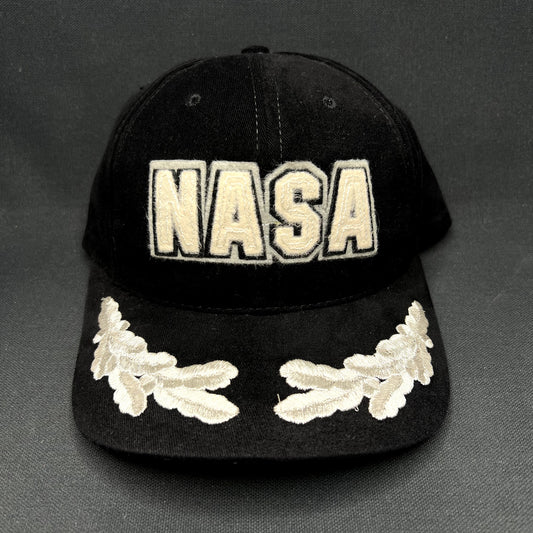 Vintage NASA American Needle Strapback Hat Black Embroidered Logo Cap