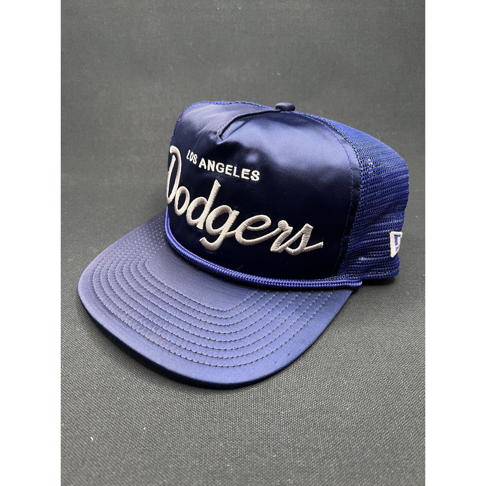 Los Angeles Dodgers Trucker Hat – New Era Mesh Snapback (Classic Satin Front Panel)