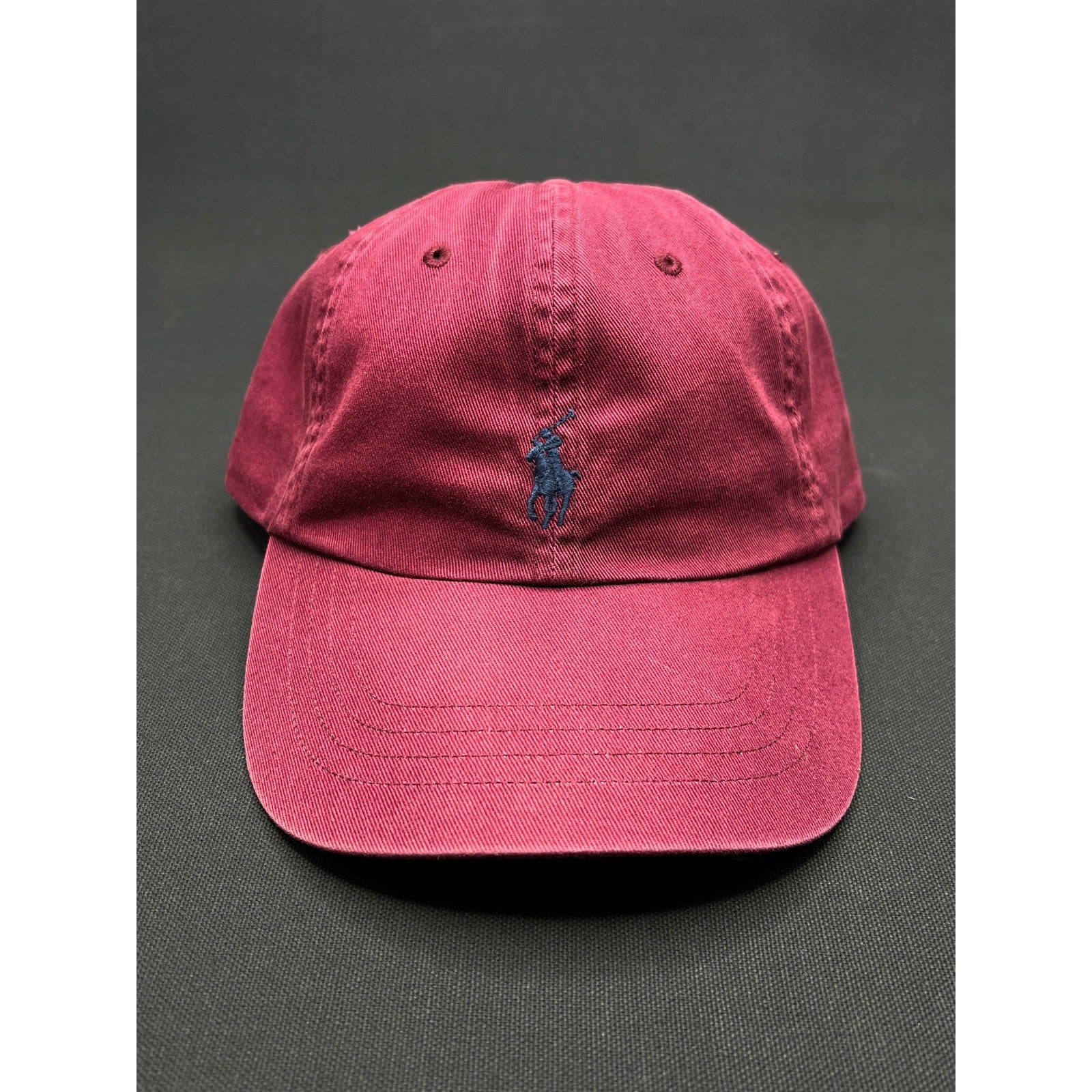 Polo Ralph Lauren Burgundy Washed Dad Hat – Adjustable Cotton Cap