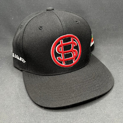 Paid & Lowkey The Steady Way Snapback Hat Black Yupoong Cap