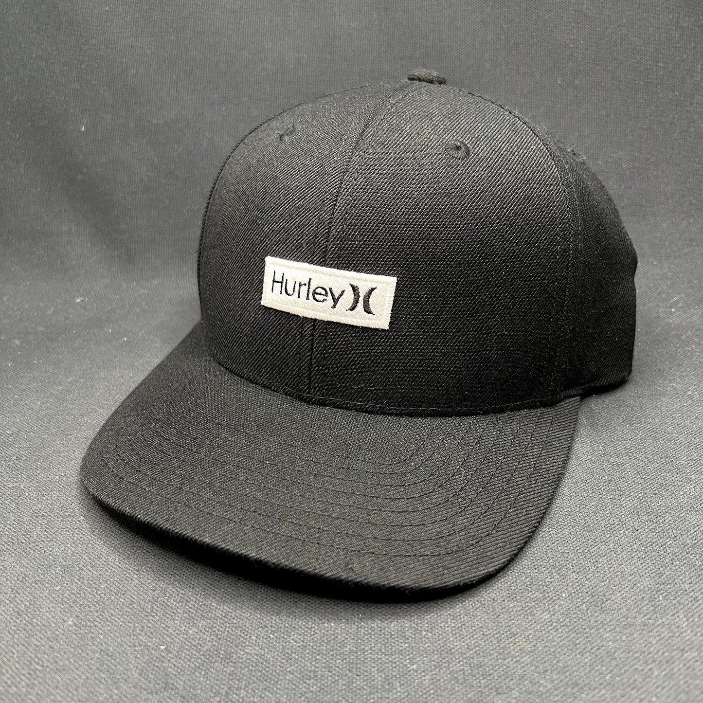 Hurley Black Snapback Hat Yupoong The Classics Surf Skate Streetwear