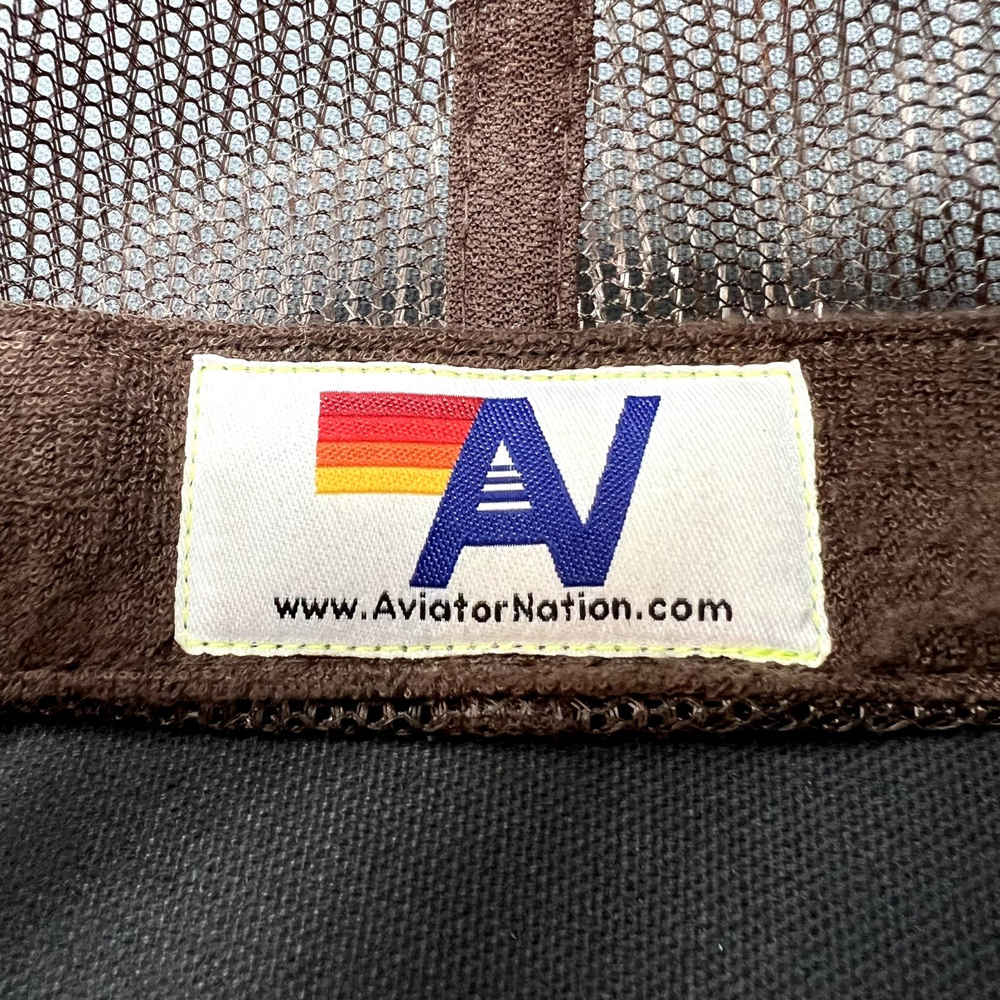 Aviator Nation Lightning Bolt Brown Trucker Snapback Hat