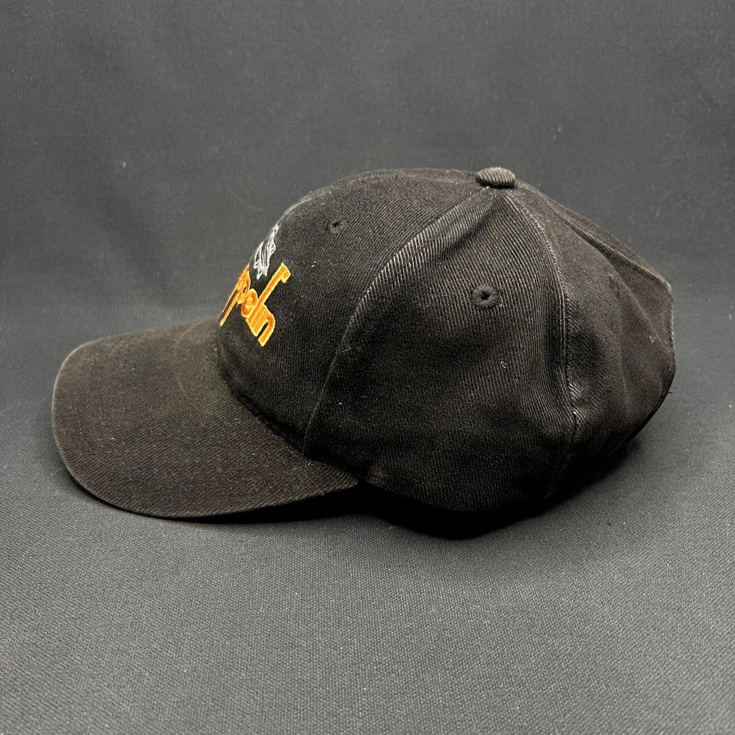 Vintage Led Zeppelin Airship Logo Strapback Hat Black Rock Band Cap 90s Style
