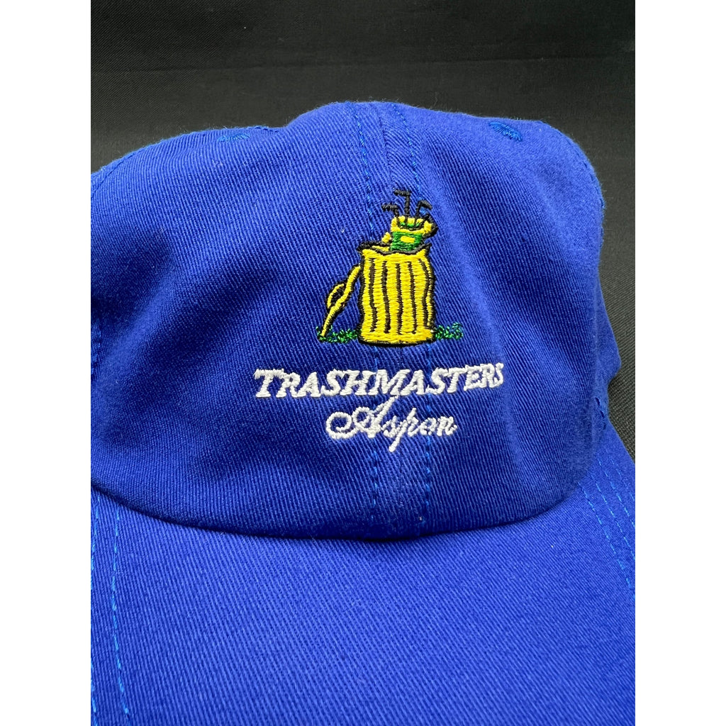 Vintage Trashmasters Aspen Golf Hat Royal Blue Strapback American Dry