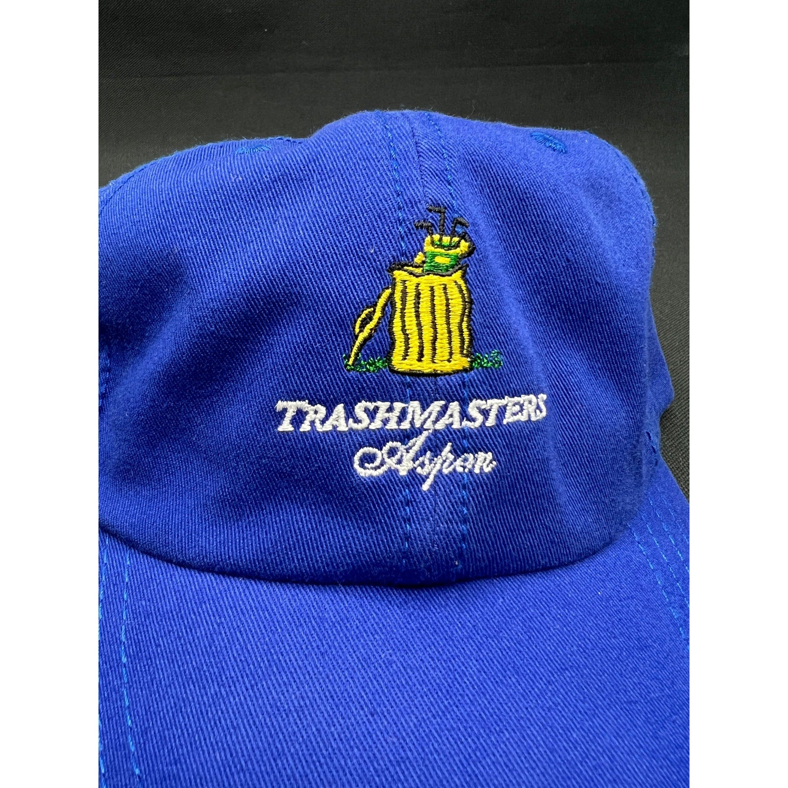 Vintage Trashmasters Aspen Golf Hat Royal Blue Strapback American Dry