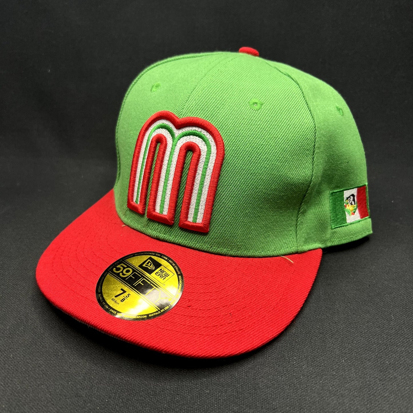 New Era 59FIFTY Mexico World Baseball Classic Fitted Hat 7 5/8 Green Red