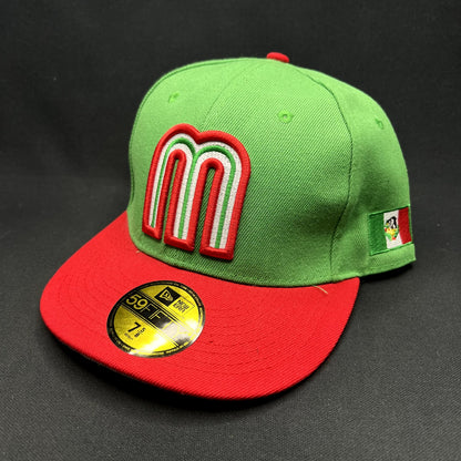 New Era 59FIFTY Mexico World Baseball Classic Fitted Hat 7 5/8 Green Red