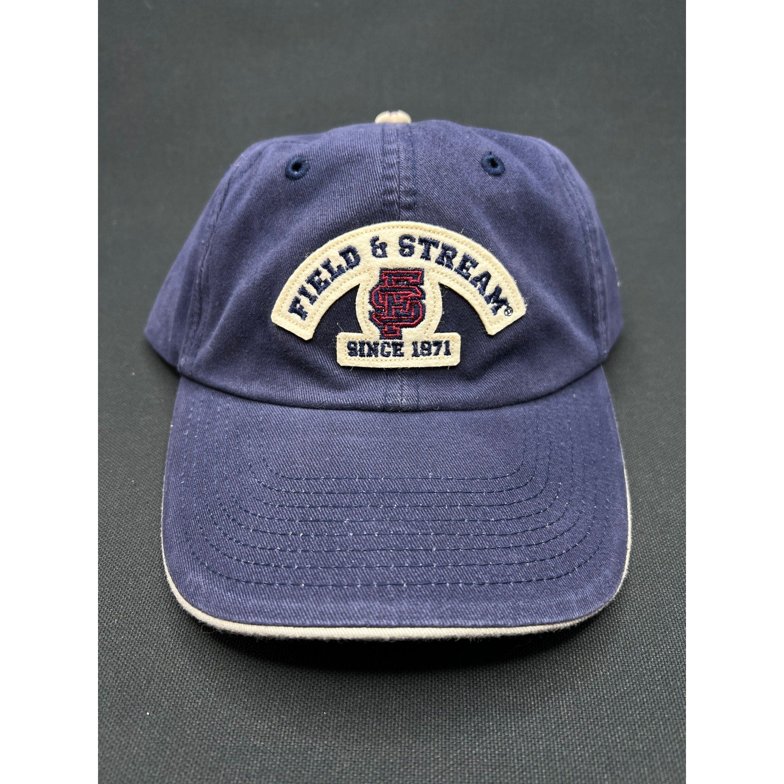 Vintage Field & Stream Hat Navy Blue SF Giants Cotton Since 1871 Patch NWT