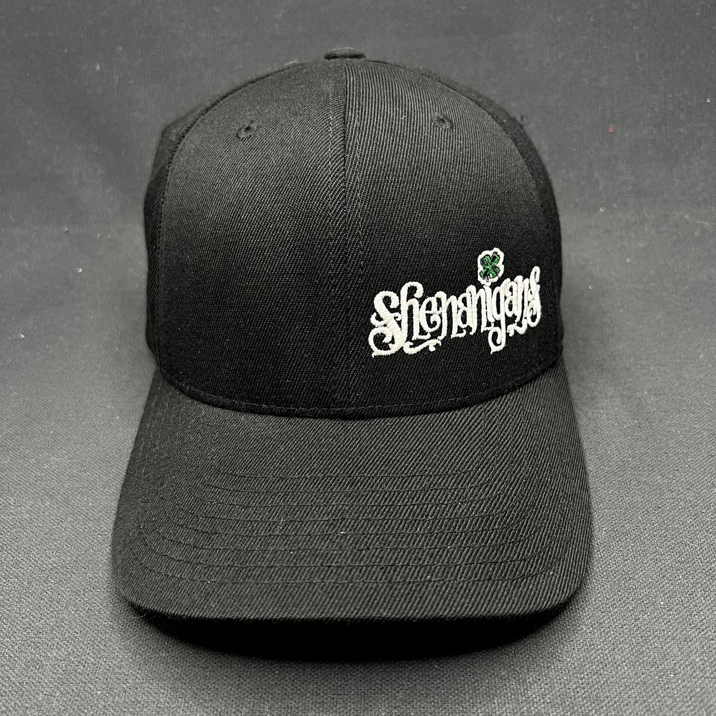 Shenanigans Irish Pub Flexfit Hat L/XL Black St. Patrick’s Day Cap